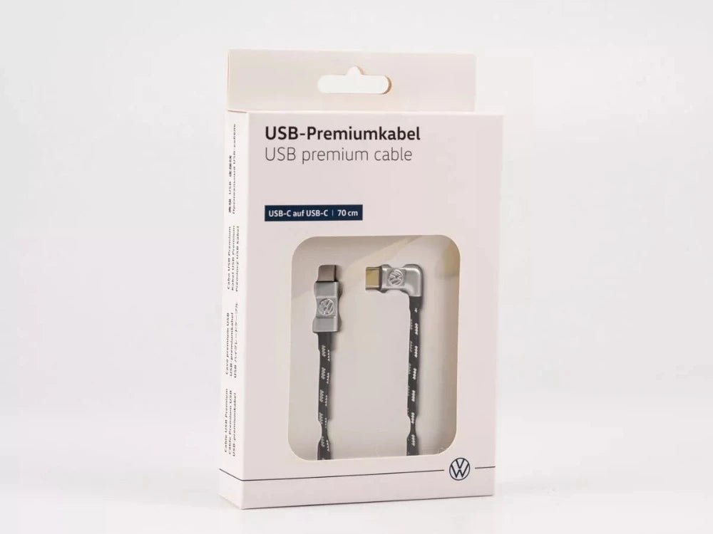 Cablu de incarcare si date original VW, USB-C - USB-C 70cm - Volkswagen Shop