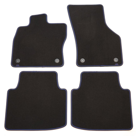 Covorase textile originale VW Arteon R pentru fata si spate premium negru/albastru - Volkswagen Shop