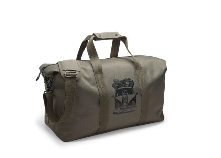 Geanta de voiaj Volkswagen Heritage - 38L, material reciclat, verde olive - Volkswagen Shop