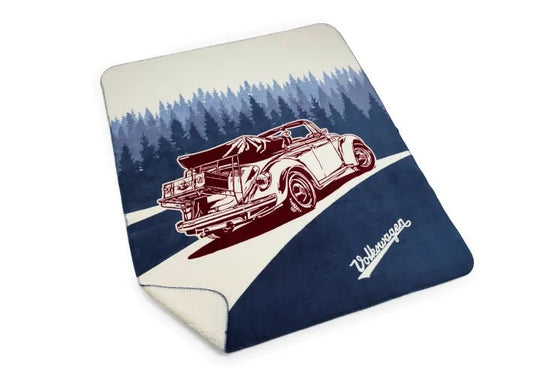 Patura Volkswagen Heritage - microfleece moale, cu motiv Beetle - Volkswagen Shop