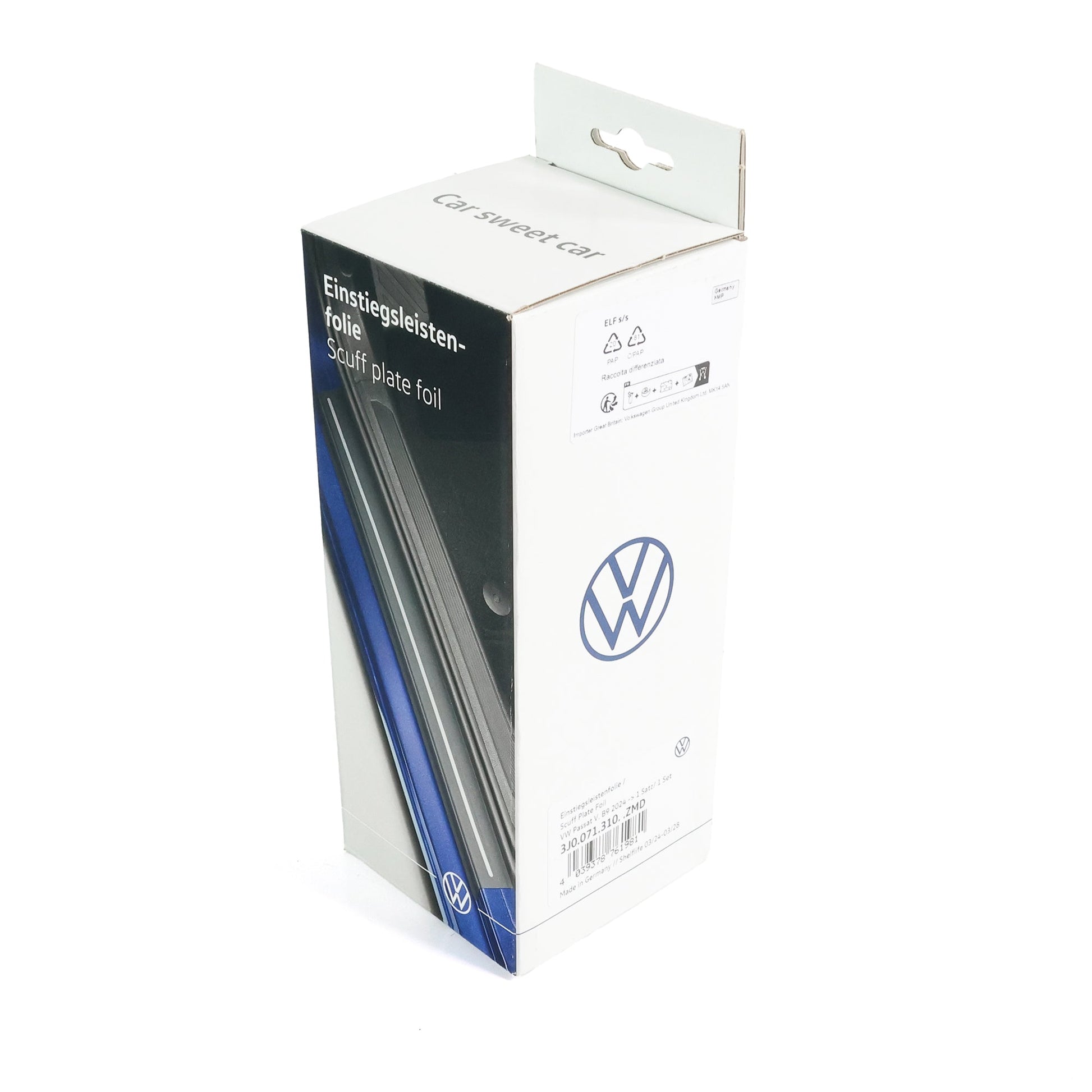 Protectie pentru pragul lateral originala Volkswagen Passat B9 Variant 2024+, folie neagra - Volkswagen Shop