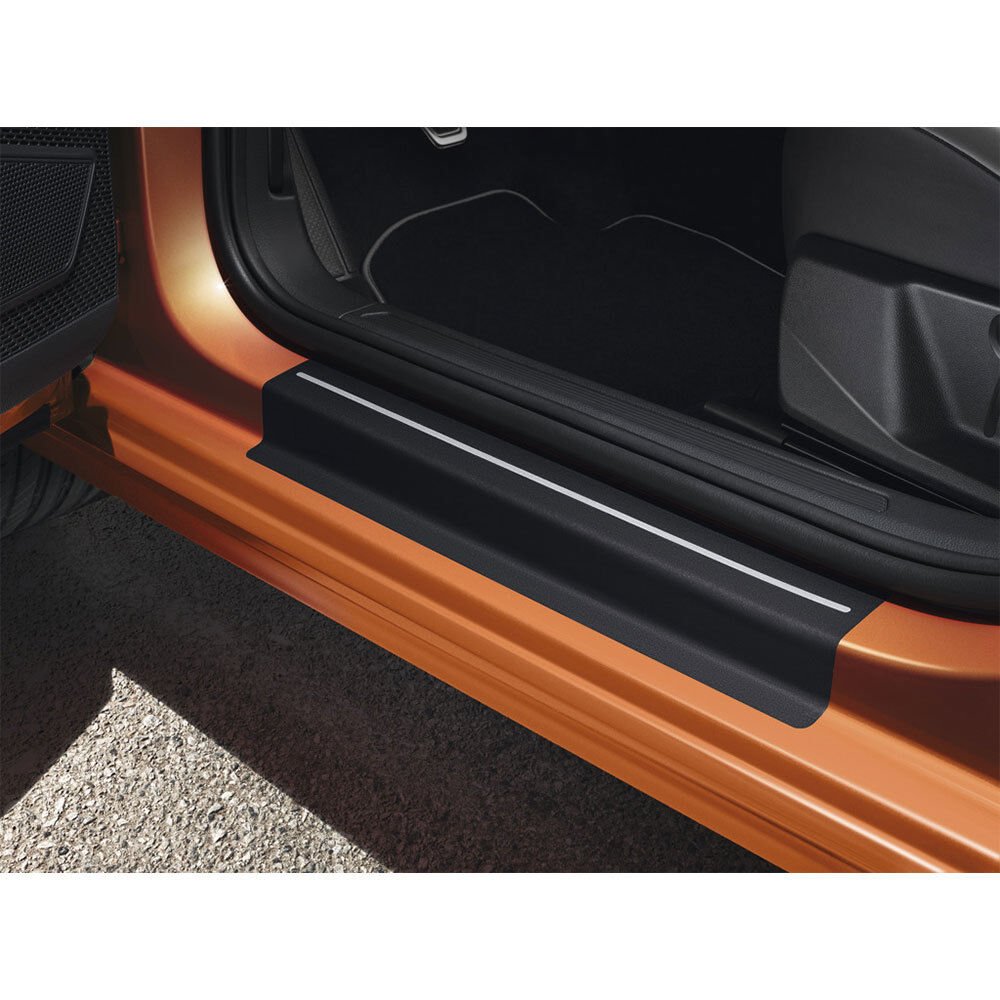 Protectie pentru pragul lateral, originala Volkswagen Polo (AW1) 2018->, Taigo (CS1) 2022->, folie neagra - Volkswagen Shop