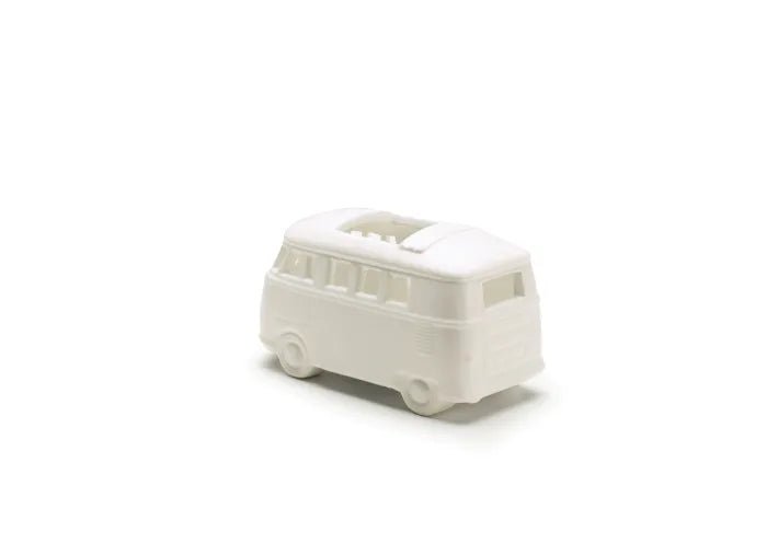 Suport pentru lumanari Volkswagen T1 - din portelan, alb, 13.3 cm - Volkswagen Shop