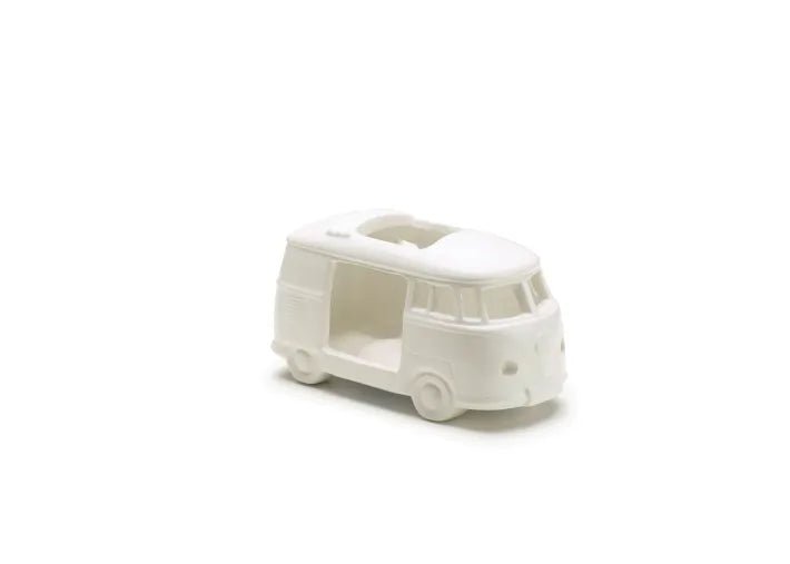 Suport pentru lumanari Volkswagen T1 - din portelan, alb, 13.3 cm - Volkswagen Shop